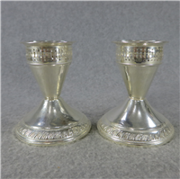 Pair of Pierced Top Sterling Silver 3 1/4" Candle Stick Holders  (Duchin Creation) 