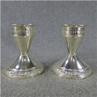 Pair of Pierced Top Sterling Silver 3 1/4" Candle Stick Holders  (Duchin Creation) 