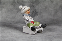 BOY ON SLED 2-3/4 inch Figurine  (Hummel 13904-07, TMK 5)