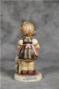 SPRINGTIME SPLENDOR Hummelscape (Goebel 1015-D, 2004) & SPRINGTIME FRIENDS 4 3/4" Figurine (Hummel  2218, TMK 8)