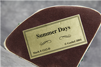 SUMMER DAYS Hummelscape (Goebel 1112-D, 2004) & SUNFLOWER BOY 3-1/4" Figurine (Hummel  2219, TMK 8)