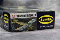 Vintage FOKKER WWI EINDEKKER 1/48 Scale Plastic Airplane Model Kit  (Aurora 134-100, 1963)