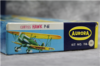 Vintage CURTISS HAWK P-6E 1/4" Scale Plastic Airplane Model Kit  (Aurora 116-100, 1956)