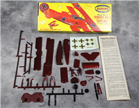 Vintage WWI FOKKER DR-1 TRIPLANE 1/4" Scale Plastic Model Kit  (Aurora 105-79, 1956)
