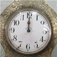 Swiss DOXA 15 Jewels 8 Days 4-1/2 x 3-1/2" Travel Watch with Sterling Table Stand  (Herbst & Wassell, Early 1900's) 