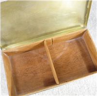 Sterling Silver 6-1/4" x 3-1/4" Gold Vermeil Wood Lined Cigarette Box with Hinged Lid (Smith & Smith, 1950's)