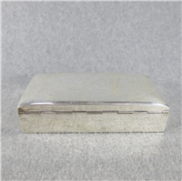 Sterling Silver 6-1/4" x 3-1/4" Gold Vermeil Wood Lined Cigarette Box with Hinged Lid (Smith & Smith, 1950's)