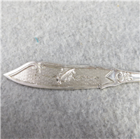 Etched Pattern Sterling Silver 6-1/2 inch Master Butter Knife (King George III, #1858)