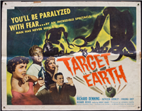 TARGET EARTH  Original American Half Sheet Style A   (Allied Artists, 1954) 