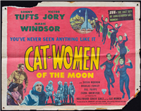 CAT-WOMEN OF THE MOON  Original American Half Sheet   (Astor Pictures, 1954) 