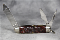 Vintage 1973 CASE XX USA 6445R Jigged Bone Camper Pocket Knife