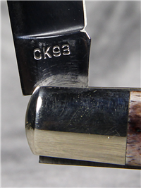 1993 KA-BAR CK93 Jigged Bone Collector's Club Limited Edition Folding Lockback Knife