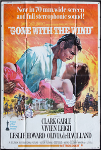 GONE WITH THE WIND  Re-Release American 40X60   (MGM, 1968) 