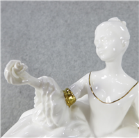 White Glazed ANTONIETTE 6-1/2 inch Bone China Figurine  (Royal Doulton, HN 2326)