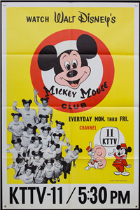 MICKEY MOUSE CLUB  Original American Television One Sheet   (Walt Disney Pictures, 1955) 