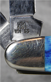 2008 CASE XX USA 6391 WH SS Limited Blue Jigged Bone Cigar Whittler