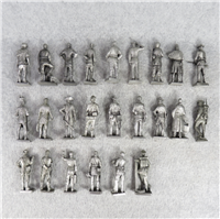 THE AMERICAN MILITARY SCULPTURE COLLECTION Fine Pewter 2-1/2 inch Statues (Franklin Mint, 1977)