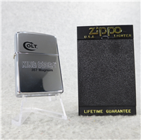 COLT FIREARMS FACTORY - KING COBRA 357 MAGNUM Polished Chrome Lighter (Zippo, 1996)  