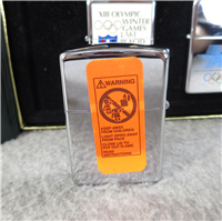 1996 OLYMPIC GAMES COLLECTION Chrome & Brass Lighter Set of 7 (Zippo, 1995)  