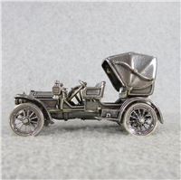 1904 MERCEDES SIMPLEX World-Famous Sterling Silver Vintage Car Replica (Franklin Mint, Silver Car Miniatures Collection, 1977)
