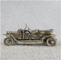 1907 ROLLS-ROYCE World-Famous Sterling Silver Vintage Car Replica (Franklin Mint, Silver Car Miniatures Collection, 1977)