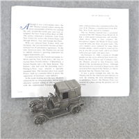 1907 THOMAS FLYER World-Famous Sterling Silver Vintage Car Replica (Franklin Mint, Silver Car Miniatures Collection, 1977)