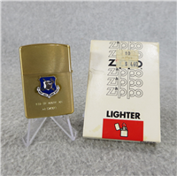 145TH INFO SYSTEMS GROUP RHEIN MAIN AV GERMANY Solid Brass Lighter (Zippo, 1988)  