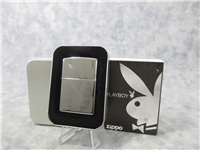 PLAYBOY BUNNY IN FLAME Laser Engraved Polished Chrome Lighter (Zippo, 27176, 2007)  