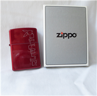 PLAYBOY LASER ENGRAVED Red High Gloss Lighter (Zippo, 2006)  