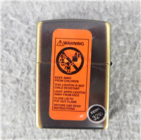 ROLLING STONES TONGUE Antique Solid Brass Lighter (Zippo, 2004)  