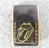 ROLLING STONES TONGUE Antique Solid Brass Lighter (Zippo, 2004)  
