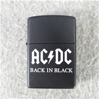 ACDC BACK IN BLACK Matte Finish Over Brass Lighter (Zippo, 2006)  