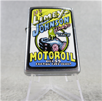 LIMEY-JOHNSON MOTOROIL ADVERTISING Street Chrome Lighter (Zippo, 2005)  