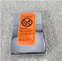 LASER ENGRAVED GEOMETRIC SQUARE Polished Chrome Lighter (Zippo, 2003)  