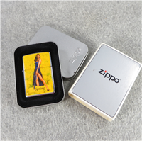 ZIPPO SALUTES PINUP GIRLS - SPRING Polished Chrome Lighter (Zippo, 1996)