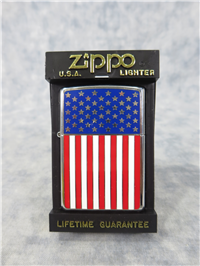 AMERICAN FLAG EMBLEM Polished Chrome Lighter (Zippo, 2001)  