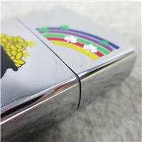 LUCKY POT OF GOLD AT END OF RAINBOW Polished Chrome Lighter (Zippo, 1998)  