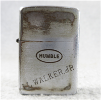 HUMBLE OIL (J. L. Walker Jr.) Advertising Chrome Lighter (Zippo, 1950)  