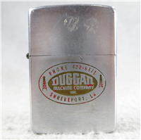 DUGGAN Machine Co. (Shreveport, LA) Advertising Chrome Lighter (Zippo, 1961)  