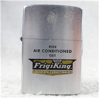 FRIGIKING 'Ride Air Conditioned' Advertising Chrome Lighter (Zippo, 1962)  