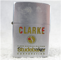 CLARKE/STUDEBAKER Floor Machine Co. Advertising Chrome Lighter (Zippo, 1964)  