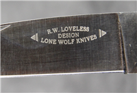 LONE WOLF LC12200 Checkered Canvas Micarta Loveless City Knife