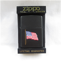 AMERICAN FLAG Black Matte Lighter (Zippo, 1995)  