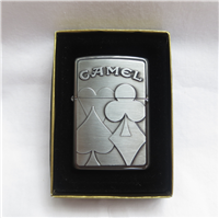 Camel CARD SUITS Midnight Chrome Lighter with Pewter Emblem (Zippo, 1996)  