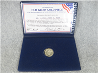 Old Glory American Flag 200th Anniversary 10 KT Gold Medal (Danbury Mint, 1977)