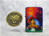 Camel POOL PLAYER Color Coated Lighter & Collectible Tin (Zippo,1993)  