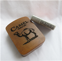 Camel SIDE SCROLL Antique Silver Plate Lighter (Zippo,1998)  