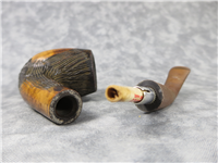 Vintage Suffolk Line-Rusticated Full Bent 6" Estate Pipe 6mm Filter (Whitehall, Italy)