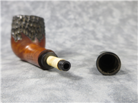 Vintage CAREY Magic Inch Flame Rusticated Pot Estate Pipe (PAT. No. 3267941)