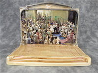 OBERAMMERGAU PASSION PLAY Stage Piece + FIRST BLOOM & A FLOWER FOR YOU Figurines (Hummel 2077/B, 2077/A & 59 033 12, TMK 8)